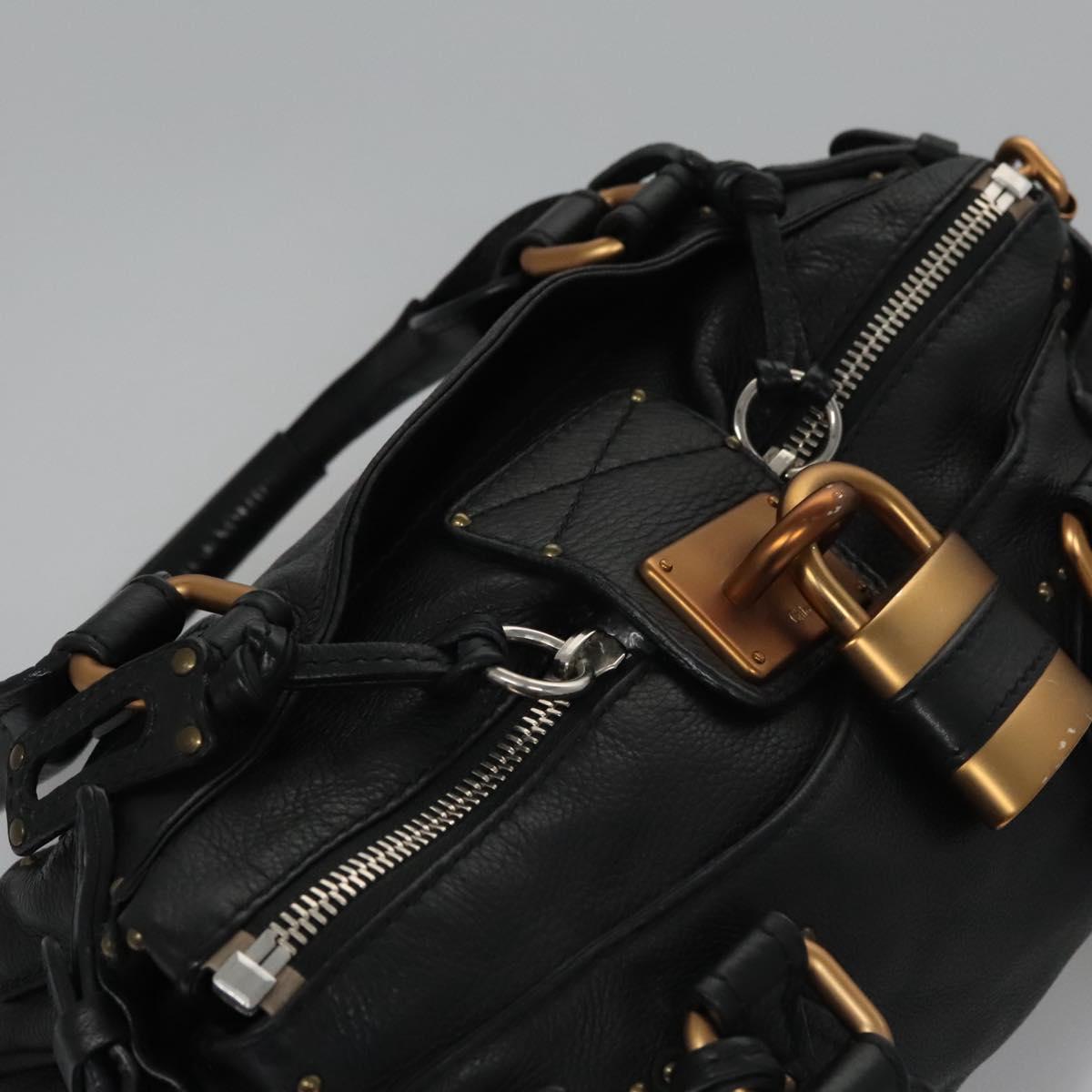 Chloe Paddington Hand Bag Leather Black 113639