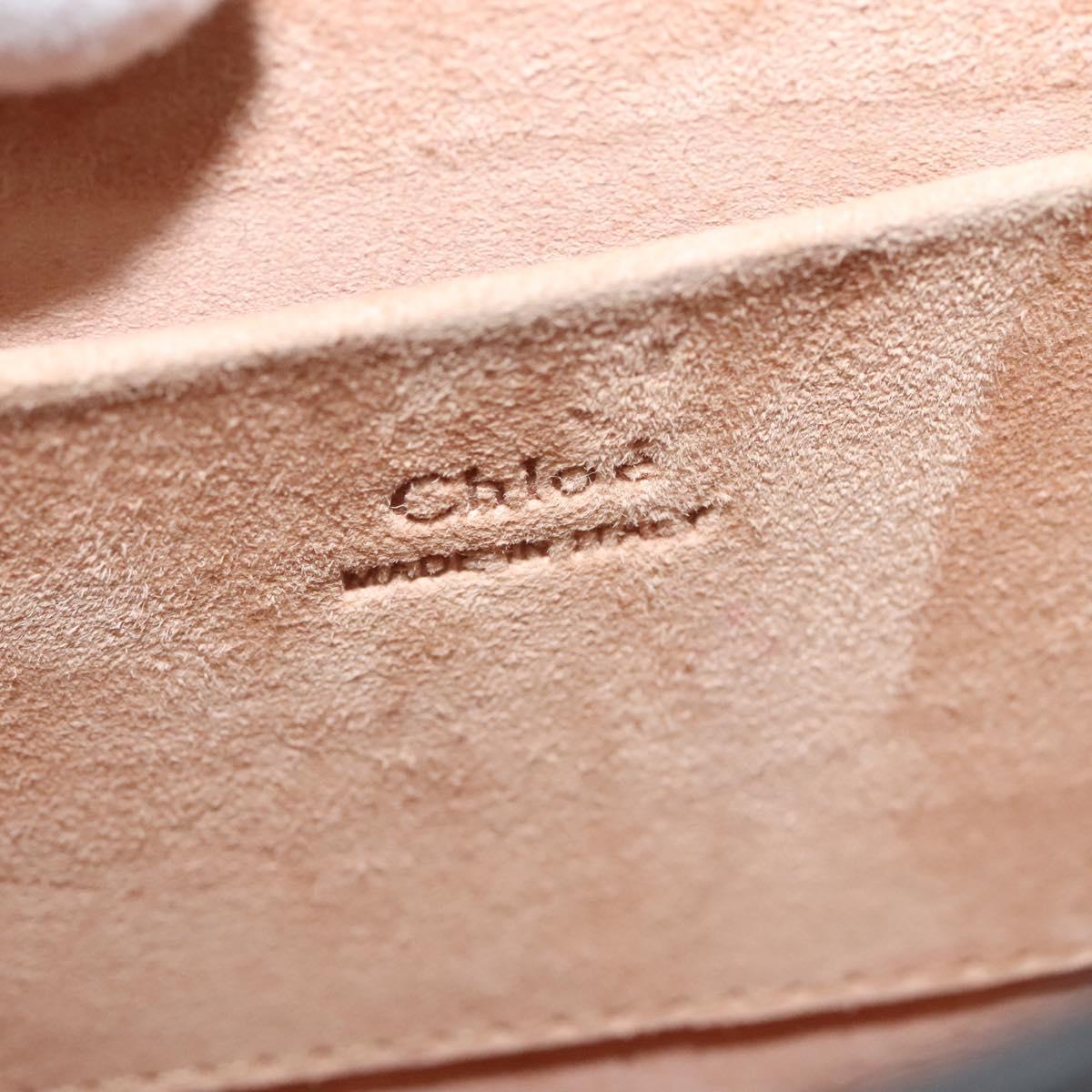 Chloe Nile Hand Bag Leather 2way Beige 115680