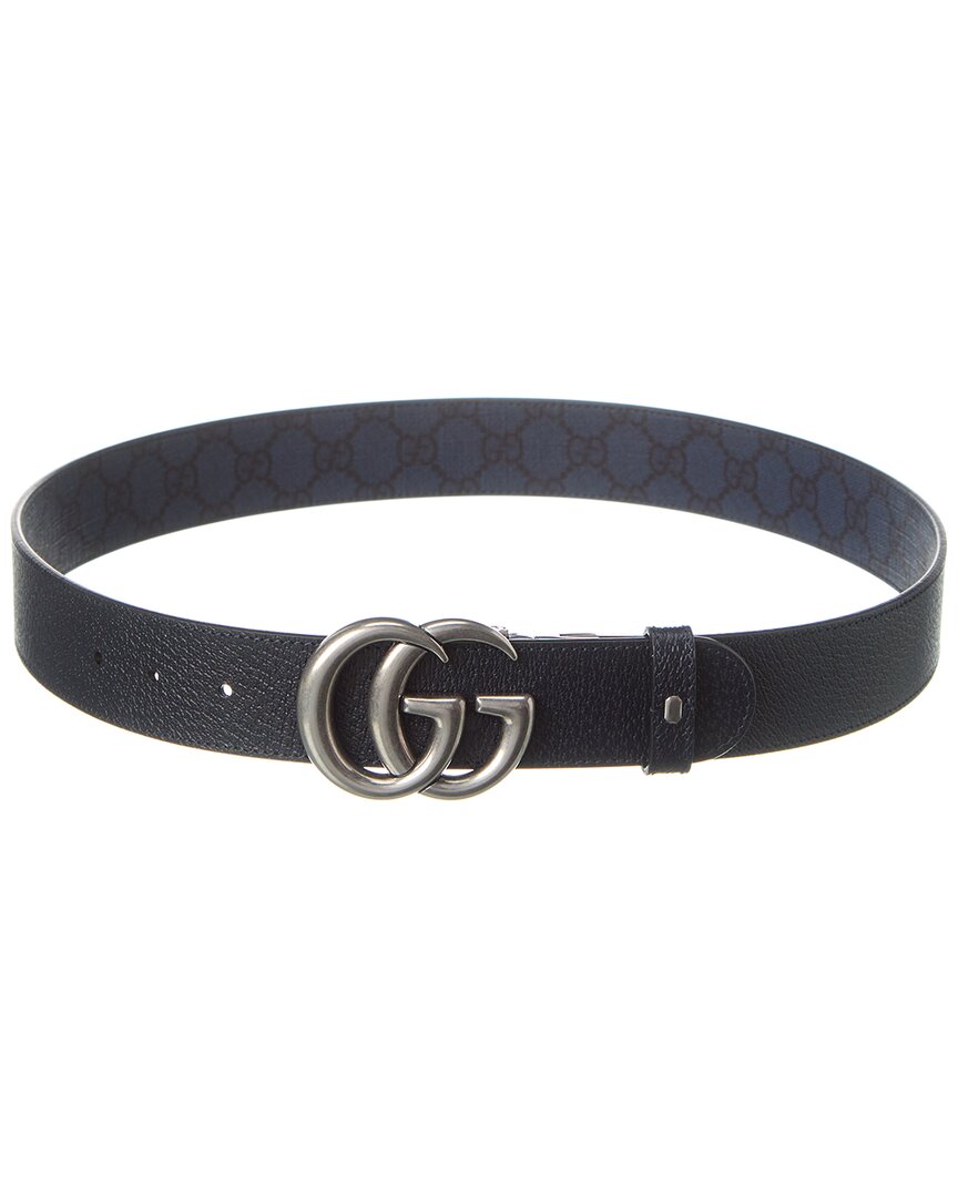 Gucci Reversible Gg Supreme Canvas & Leather Belt