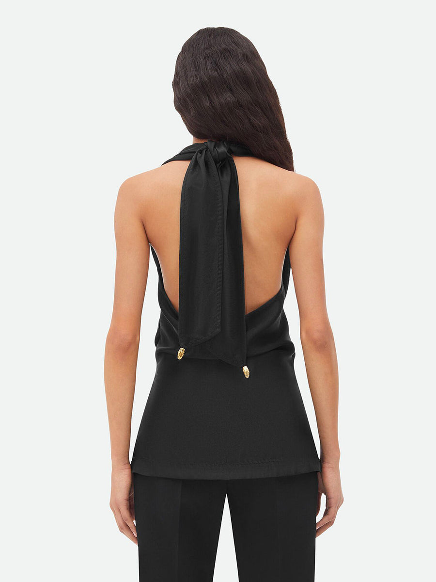 Bottega Veneta Women Top Drappeggiato In Viscosa Fluida