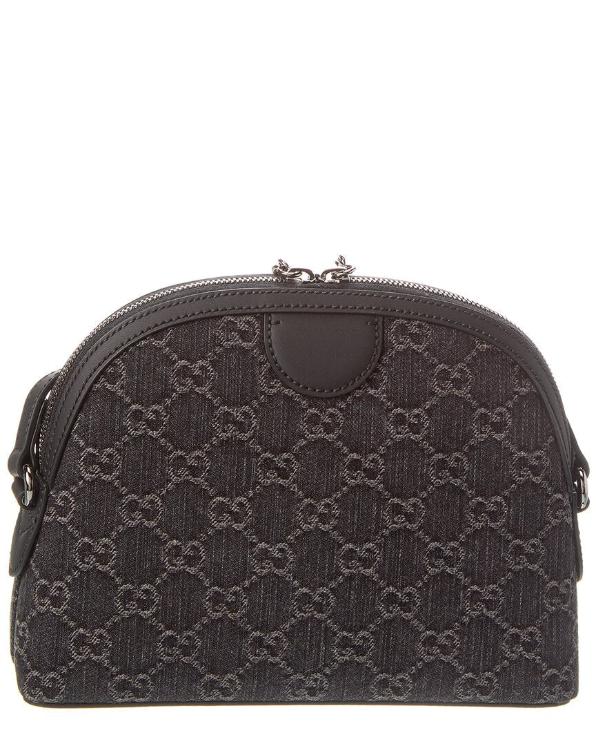 Gucci Ophidia Small Gg Denim & Leather Shoulder Bag