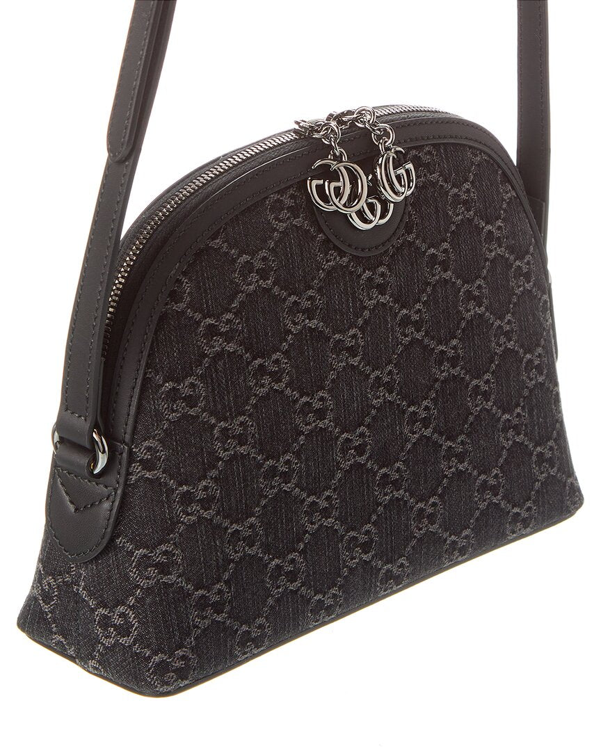 Gucci Ophidia Small Gg Denim & Leather Shoulder Bag