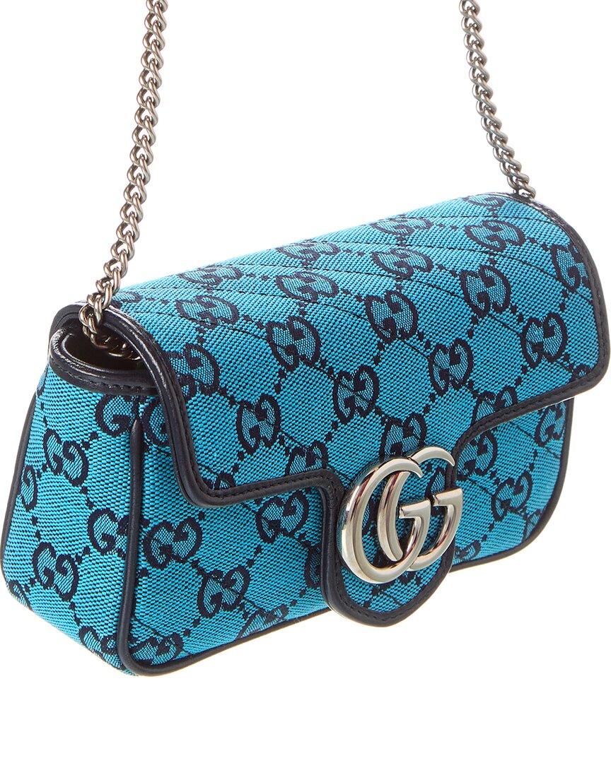 Gucci Gg Marmont Super Mini Gg Canvas & Leather Shoulder Bag