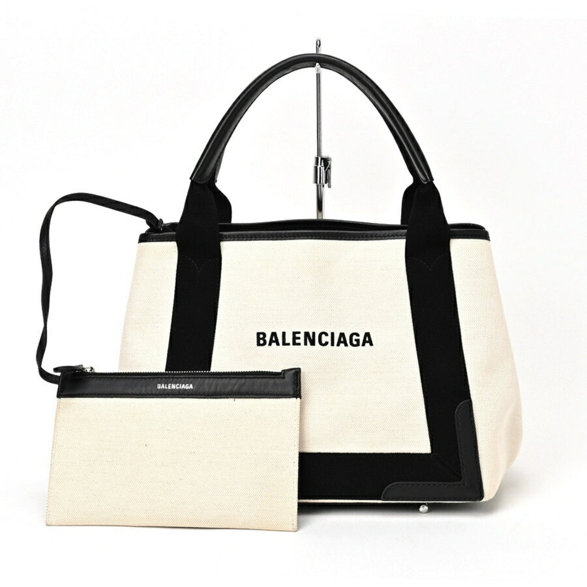 balenciaga Navy Cabas Tote