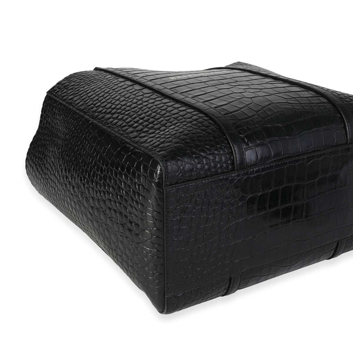 balenciaga Crocodile-Embossed Leather Small Everyday Tote
