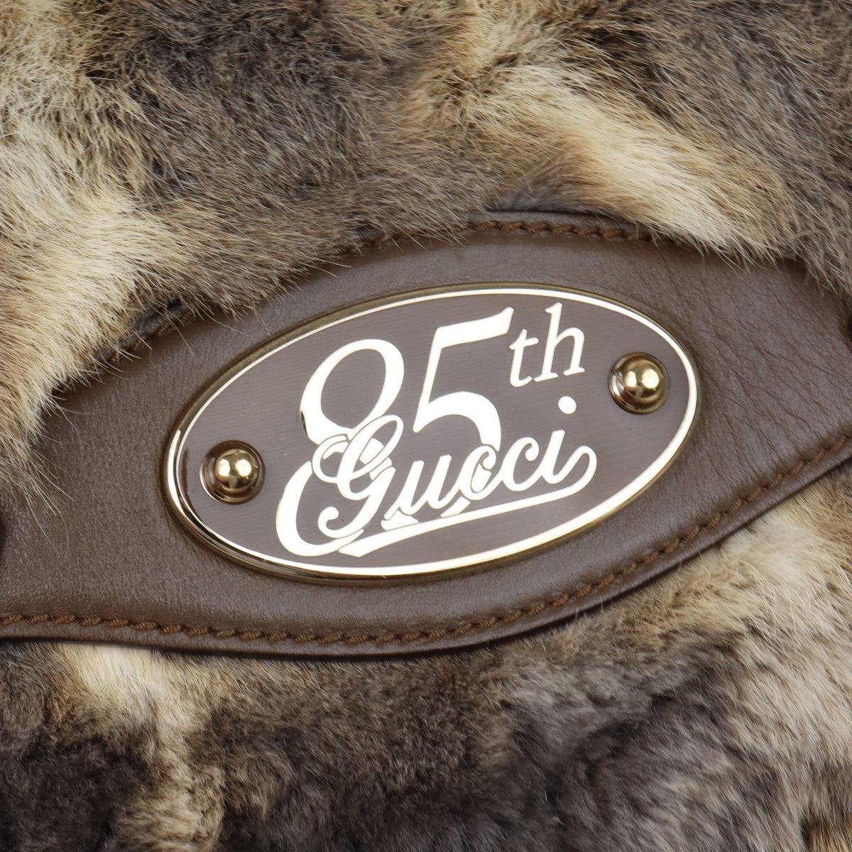 Gucci 85th Anniversary Rabbit Fur Hobo Bag.
