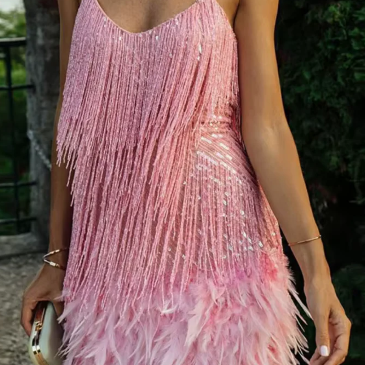 Jane | Feather Mini Dress