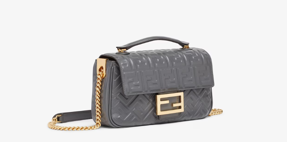 Fendi Baguette Chain Midi Nappa leather Bag