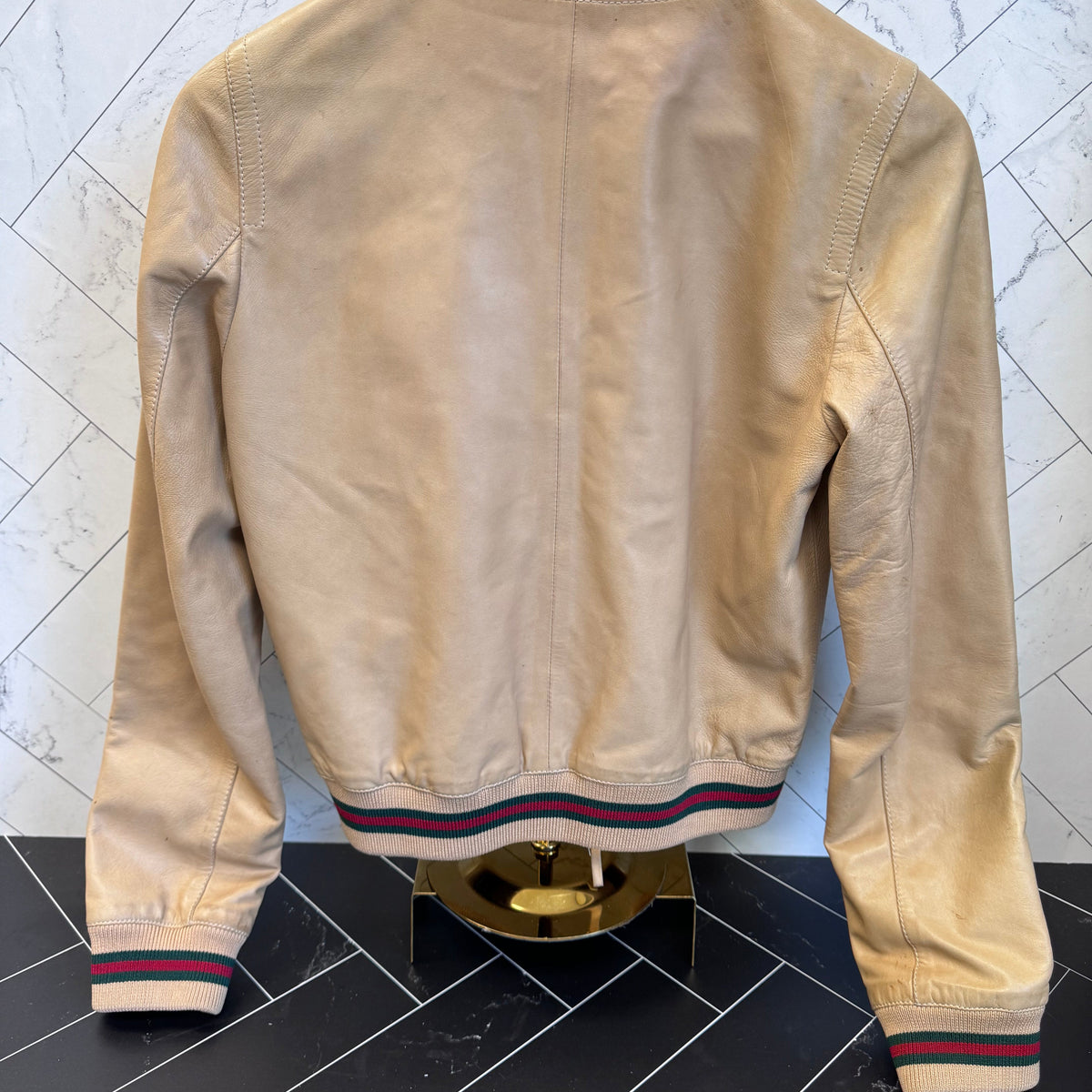 Gucci Tan Leather Jacket