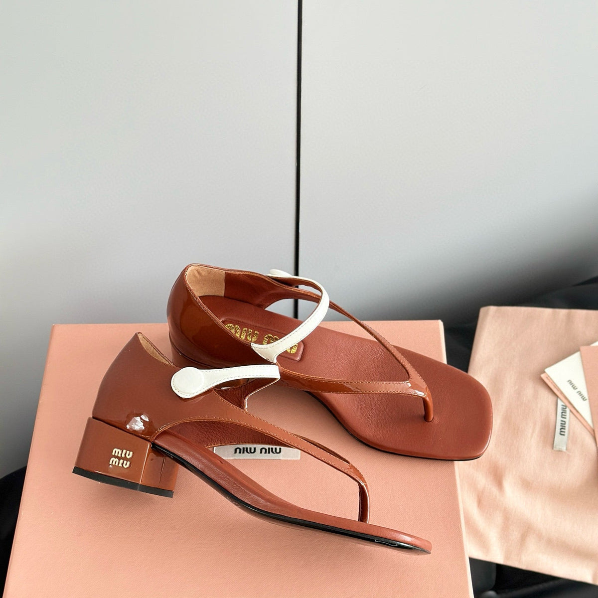 MIU M THONG SANDALS