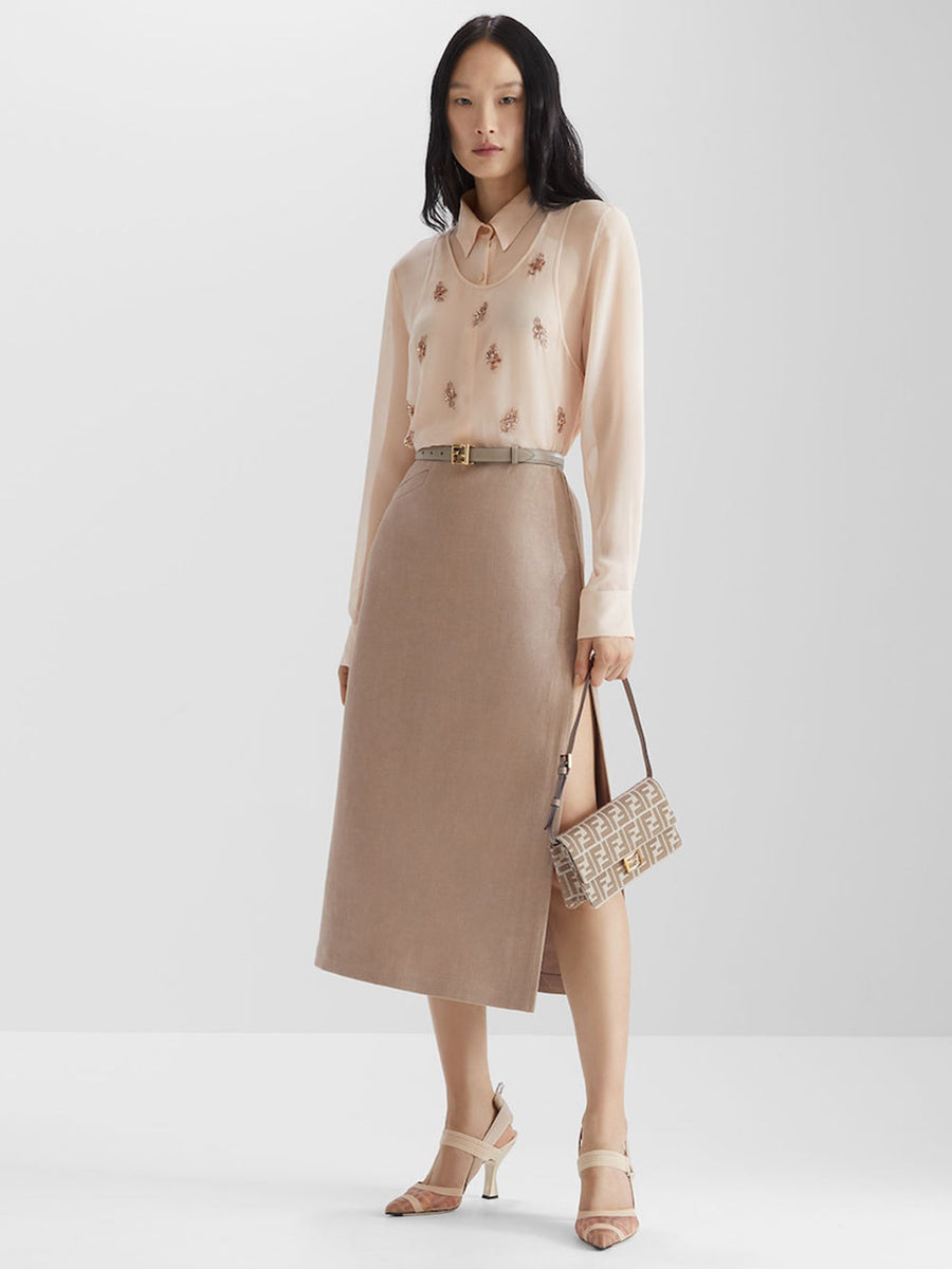 Fendi Women Silk Georgette Top