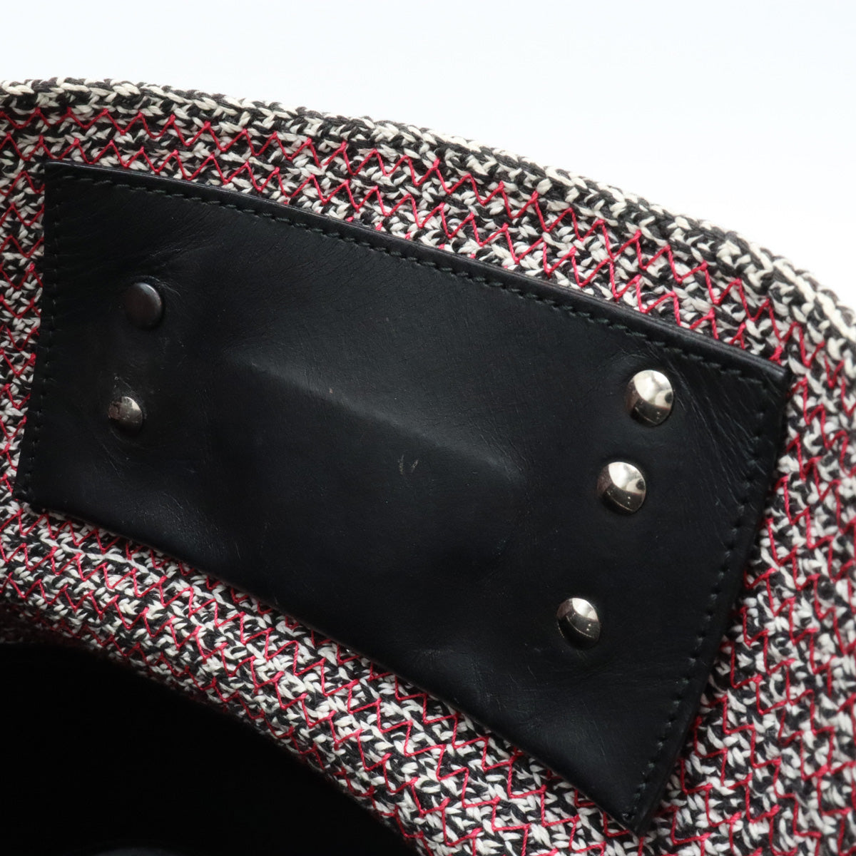 balenciaga Zigzagger Mini Cabas Handbag Cotton Leather