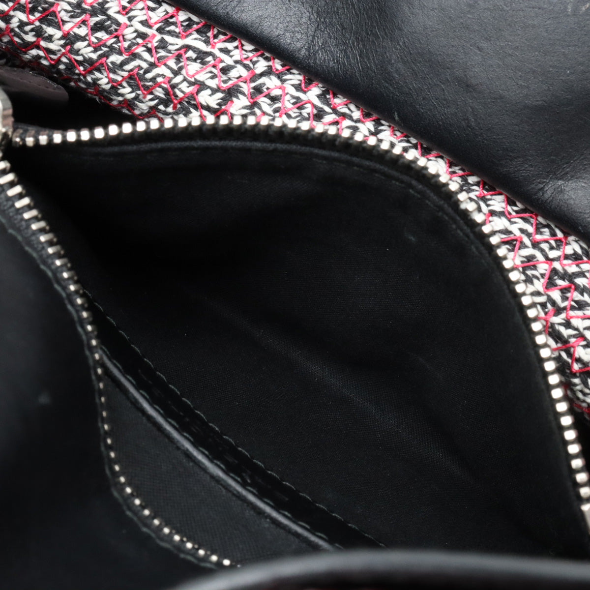 balenciaga Zigzagger Mini Cabas Handbag Cotton Leather