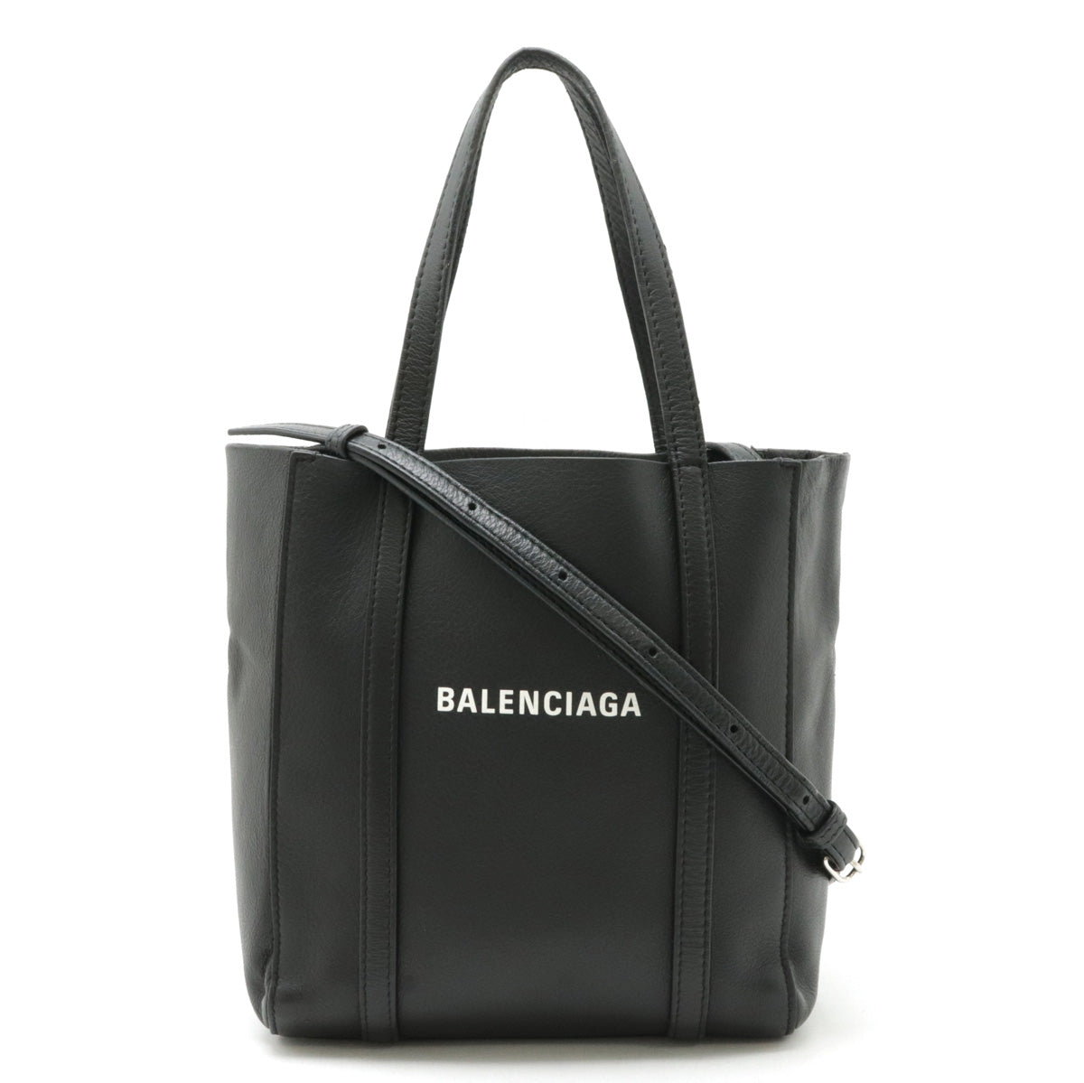 balenciaga Leather Everyday Tote XXS Black