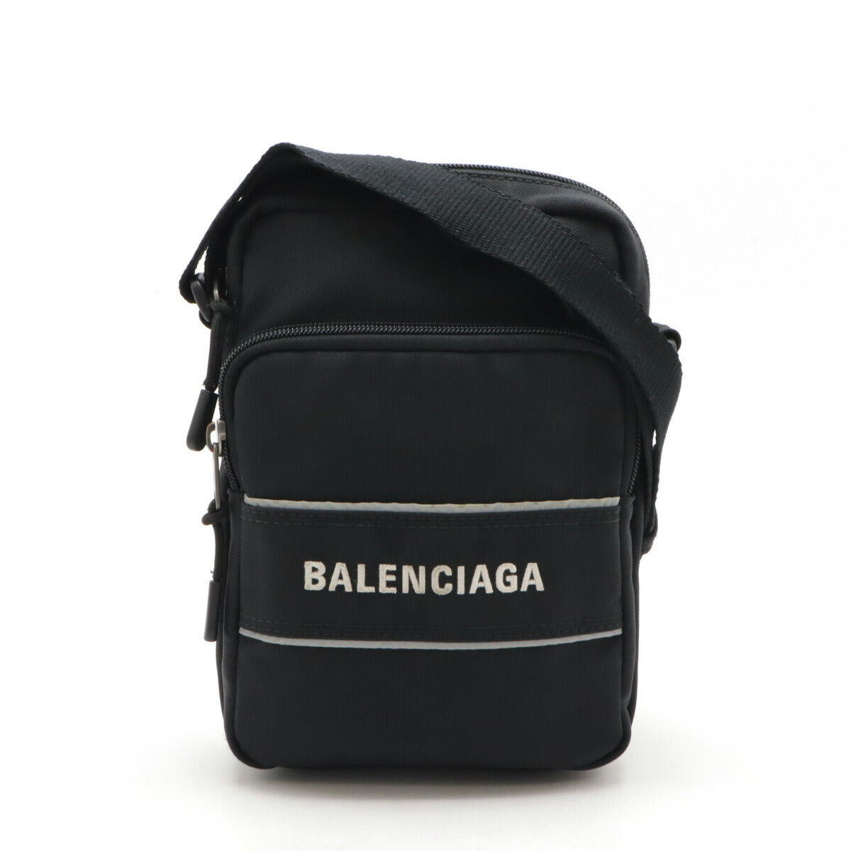 balenciaga Nylon Canvas Messenger Bag Black
