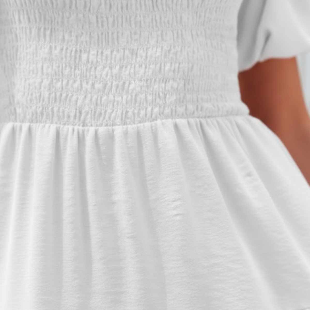 Evie | Midi Dress with Smocked Bodice