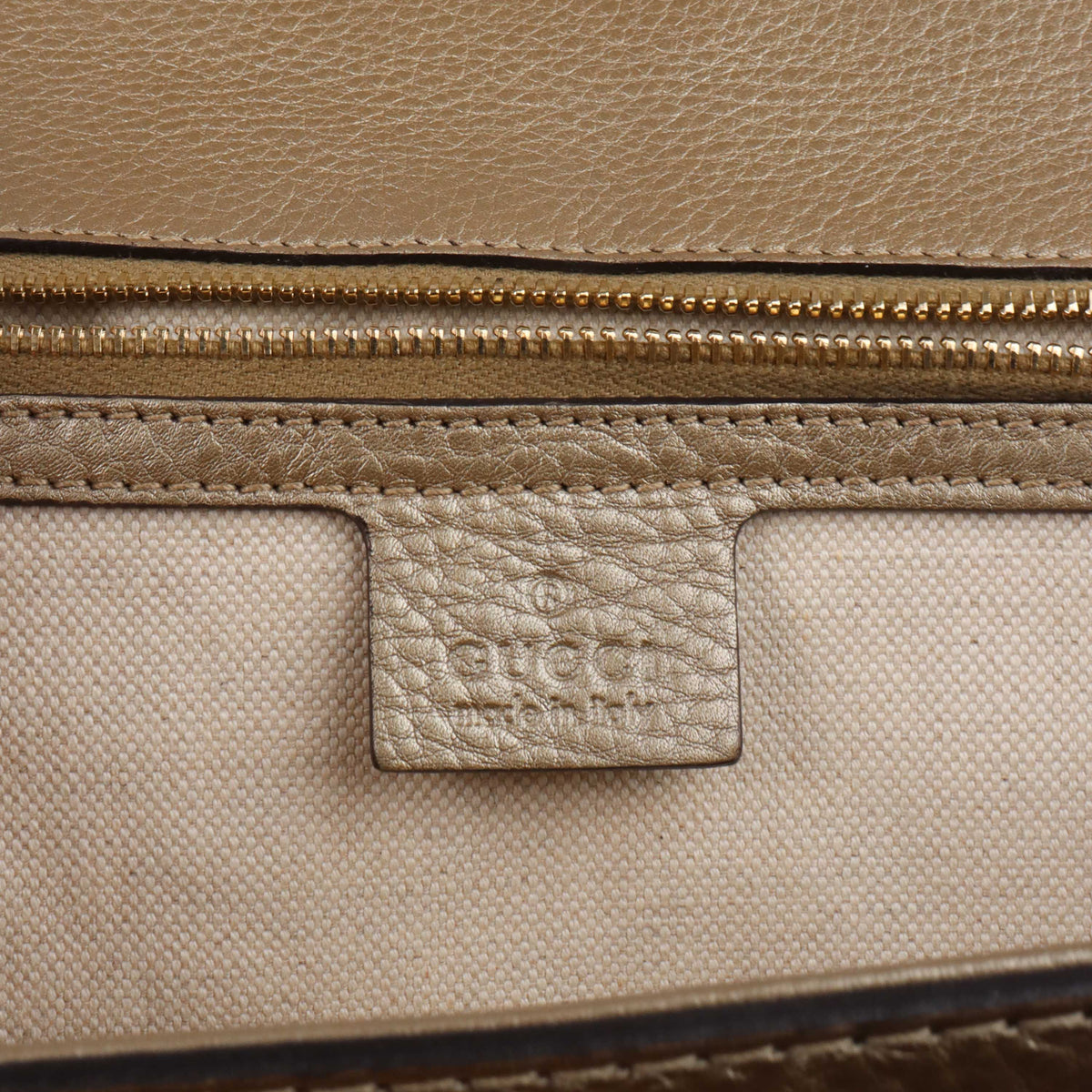 Gucci Gold with Bamboo Handle Small 1947 Bag.