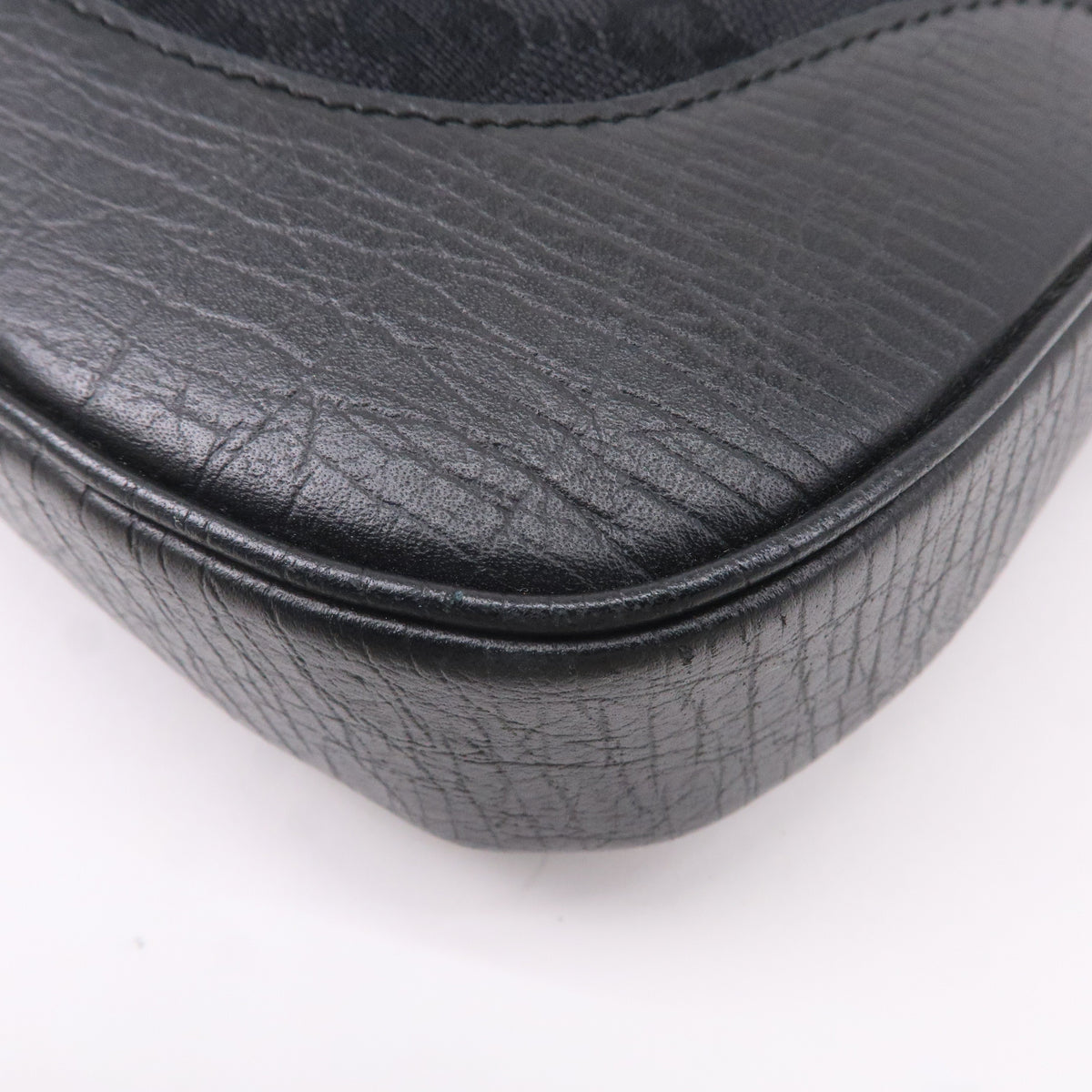 GUCCI Sherry GG Canvas Leather Shoulder Bag Black 130779