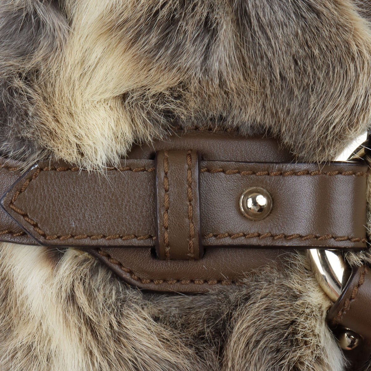 Gucci 85th Anniversary Rabbit Fur Hobo Bag.