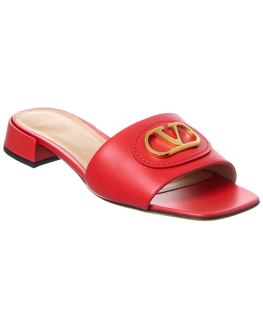 Valentino Vlogo Signature Leather Sandal