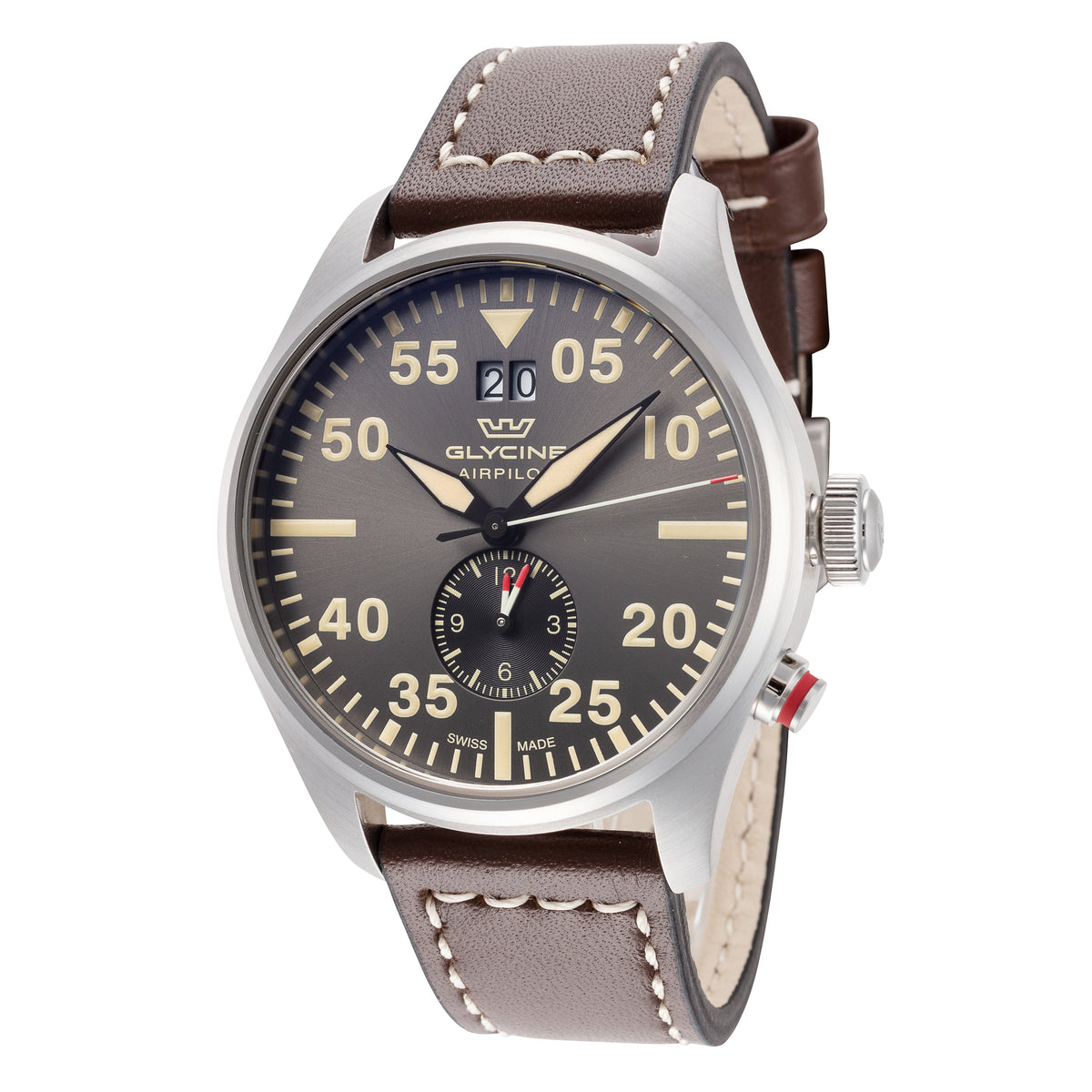 Glycine Men's Airpilot Dual Time 44mm Quartz Watch