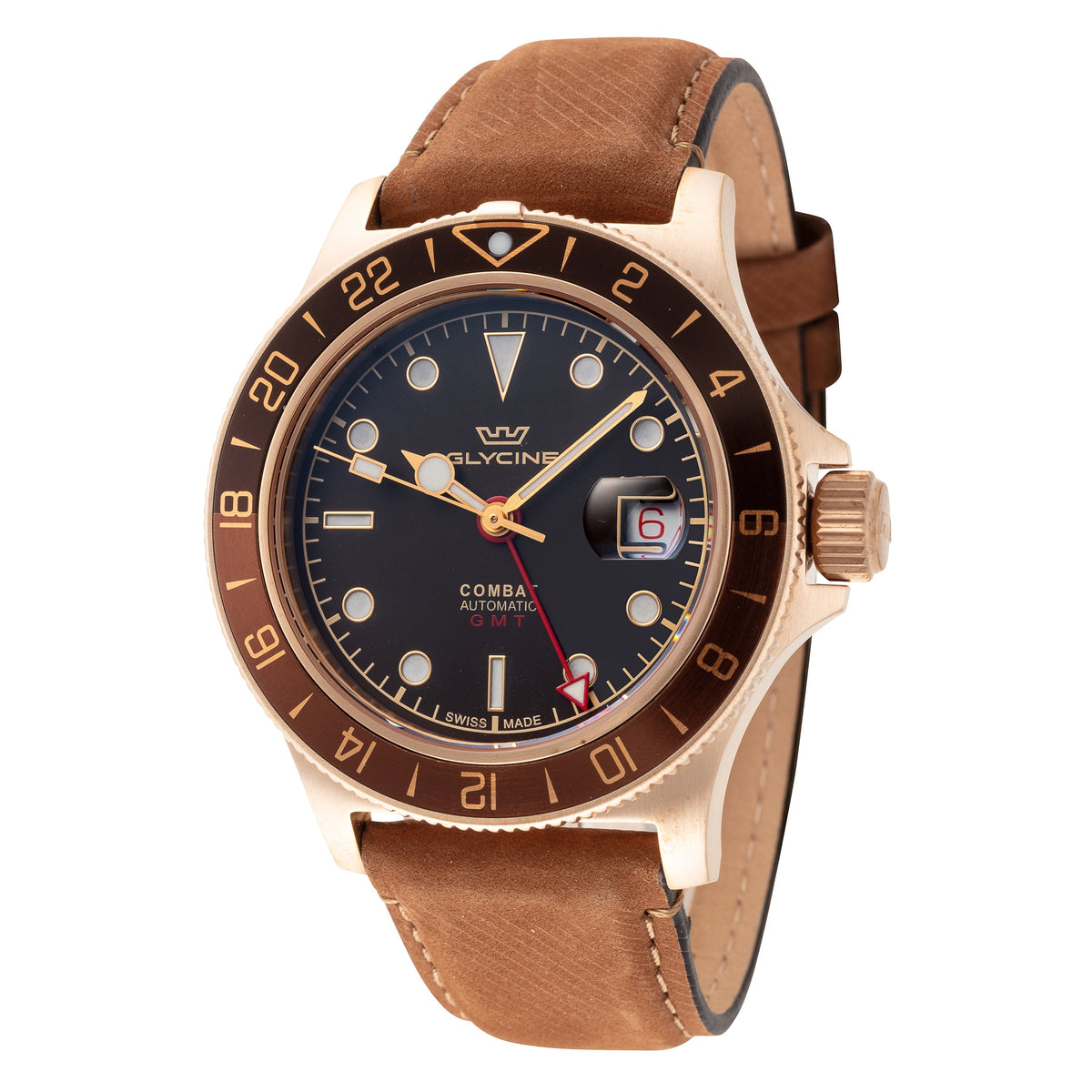 Glycine Men's GL0316 Combat Sub Sport 42 Bronze 42mm Automatic Watch