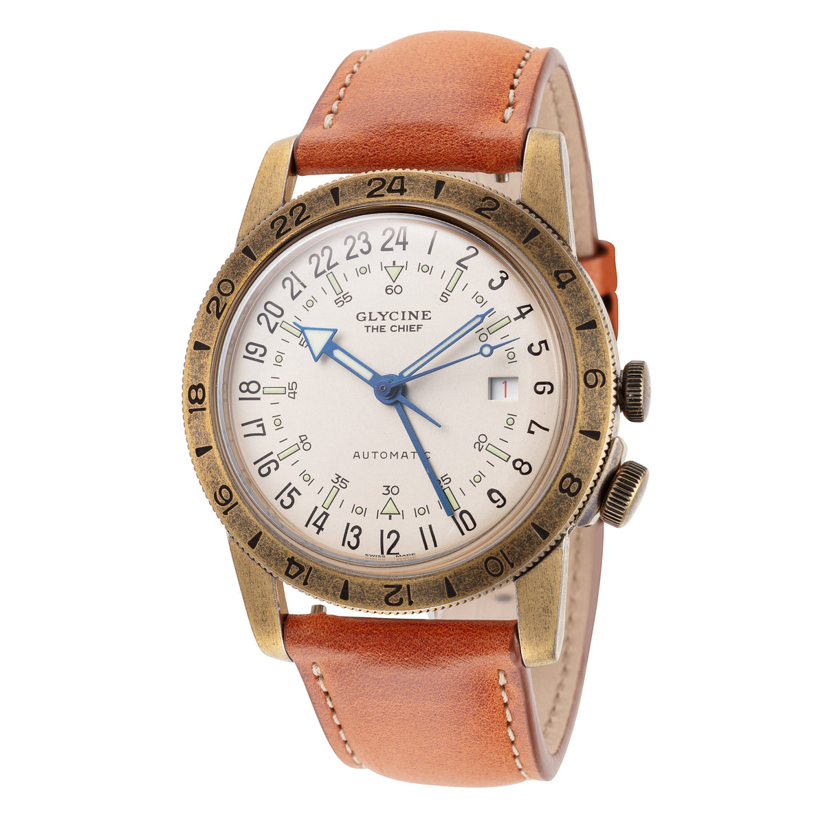 Glycine Men's GL0304 Airman Vintage The Chief 40mm Automatic Watch