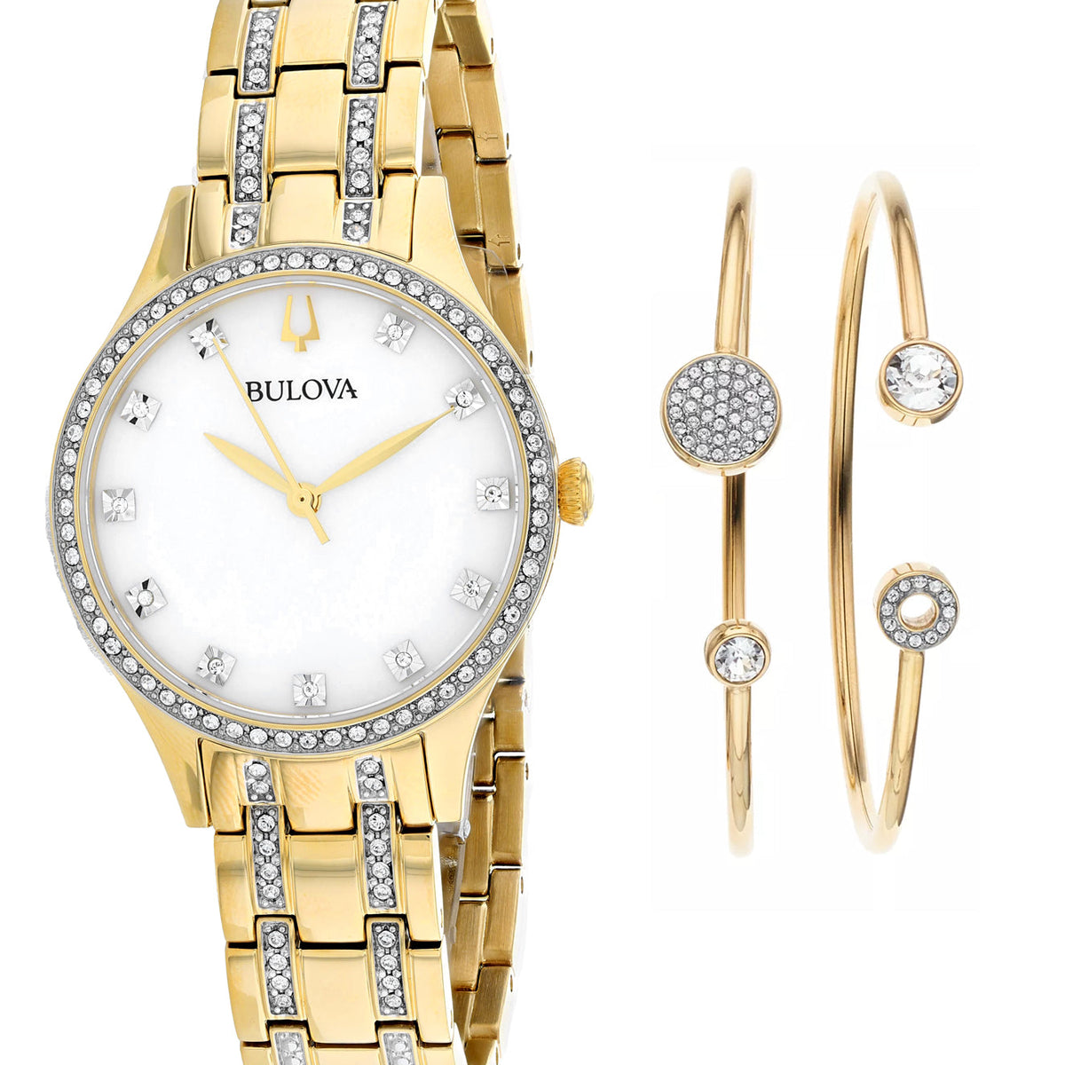 Bulova Women's 98X119 Crystal Gift Set 32mm Quartz Watch