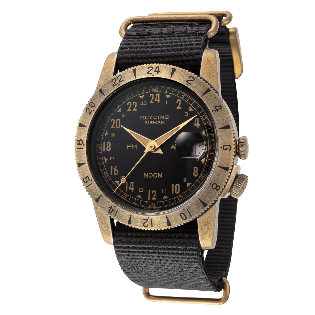 Glycine Men's GL0379 Airman Vintage Noon 40mm Automatic Watch