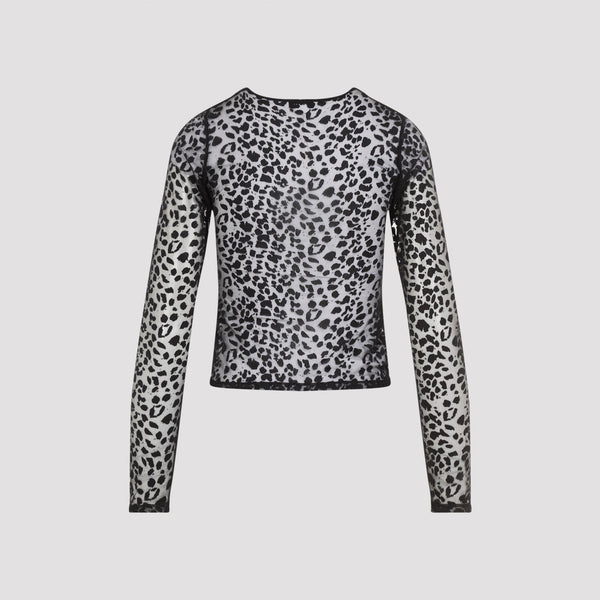 Alexander Mcqueen Leopard Devoré Top Women