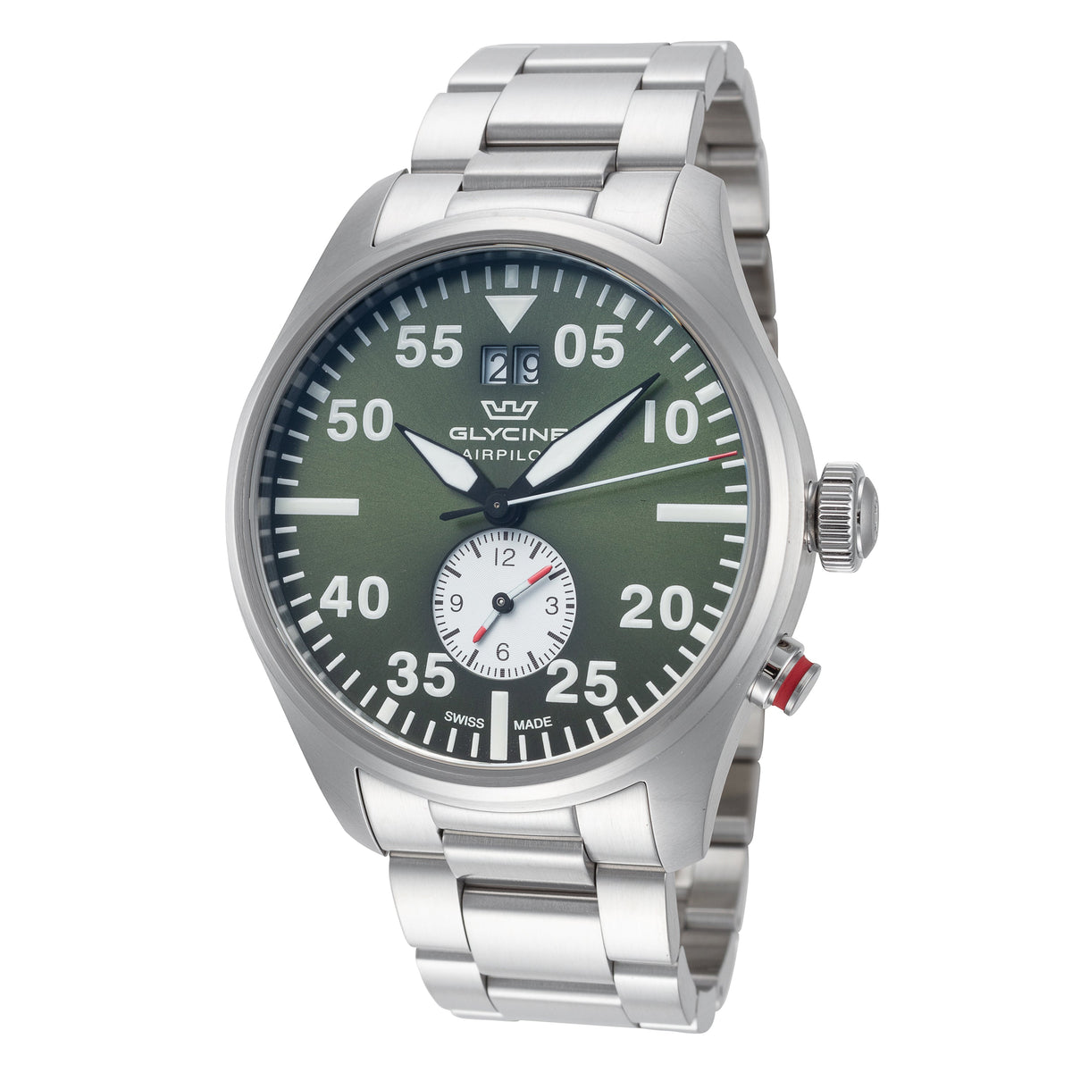 Glycine Men's Airpilot Dual Time 44mm Quartz Watch
