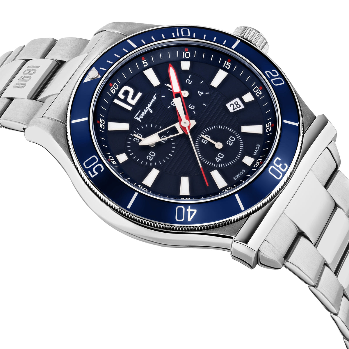 Ferragamo Men's 1898 Sport Chrono 44mm Quartz Watch SFYL01622
