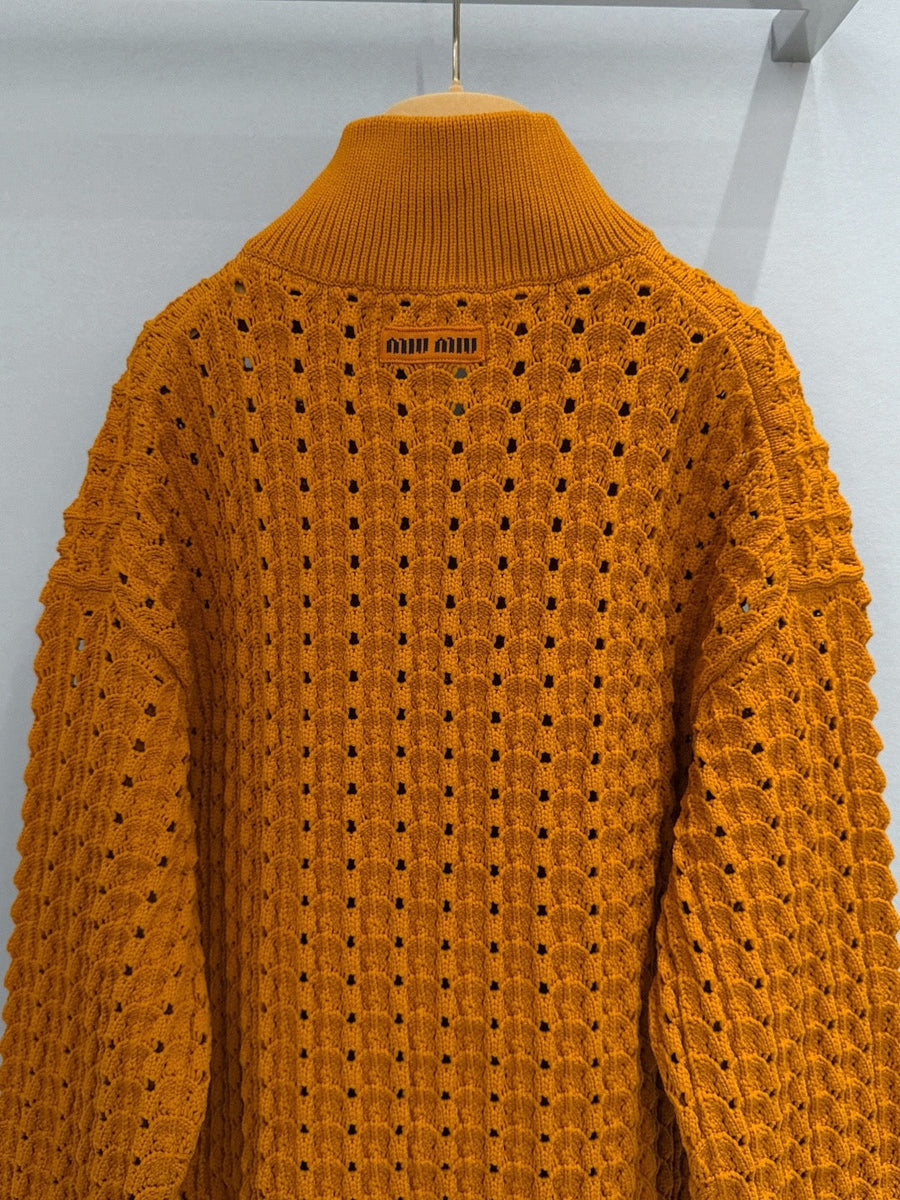 MIU M ZIP CARDIGAN