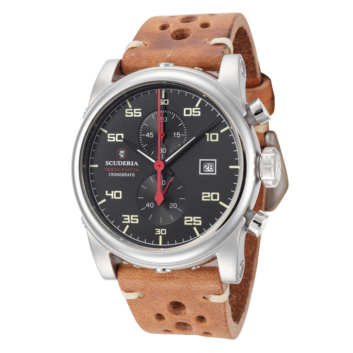 CT Scuderia Men's Testa Piatta 42mm Quartz Chronograph Watch