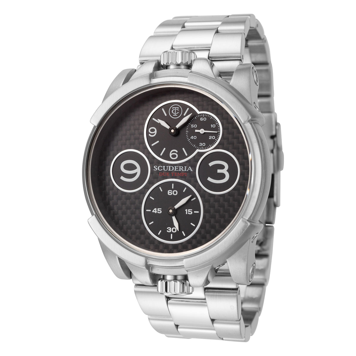 CT Scuderia Men's Due Tempi 44mm Quartz Dual Time Watch