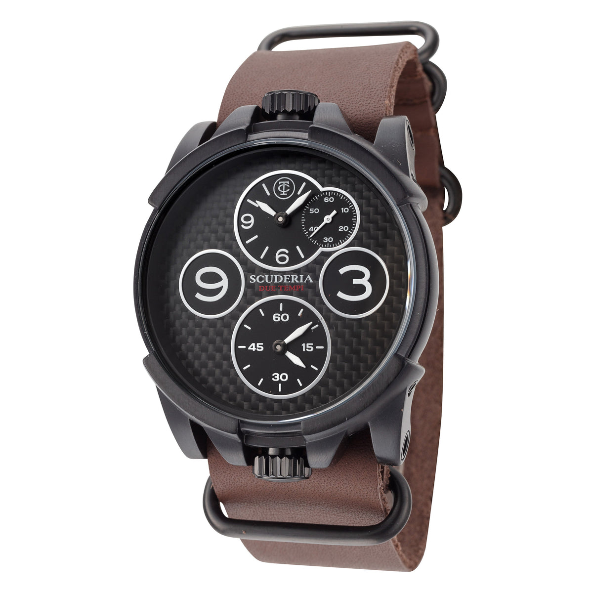 CT Scuderia Men's Due Tempi 44mm Quartz Dual Time Watch