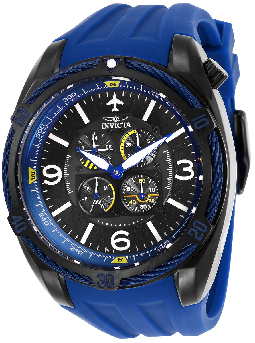Invicta Men's 50mm Black Dial Quartz Watch