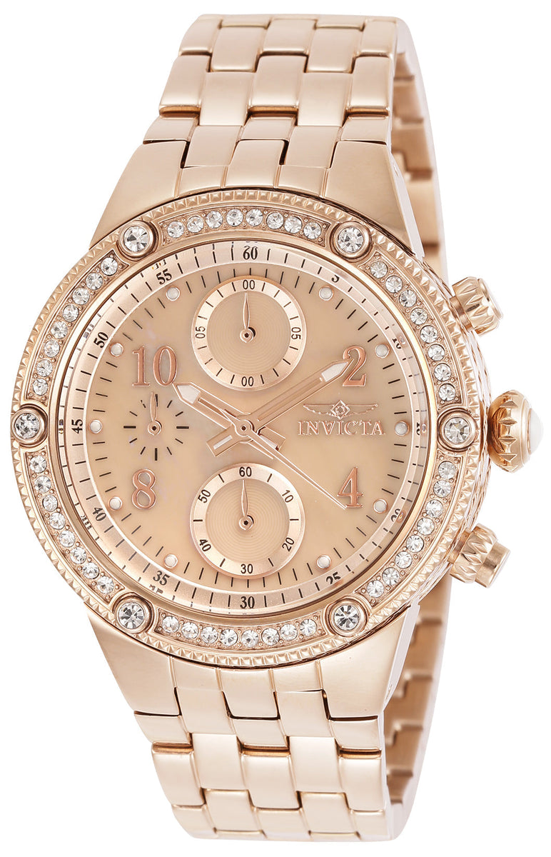Invicta Women's 39mm Rose Gold Dial Quartz Watch