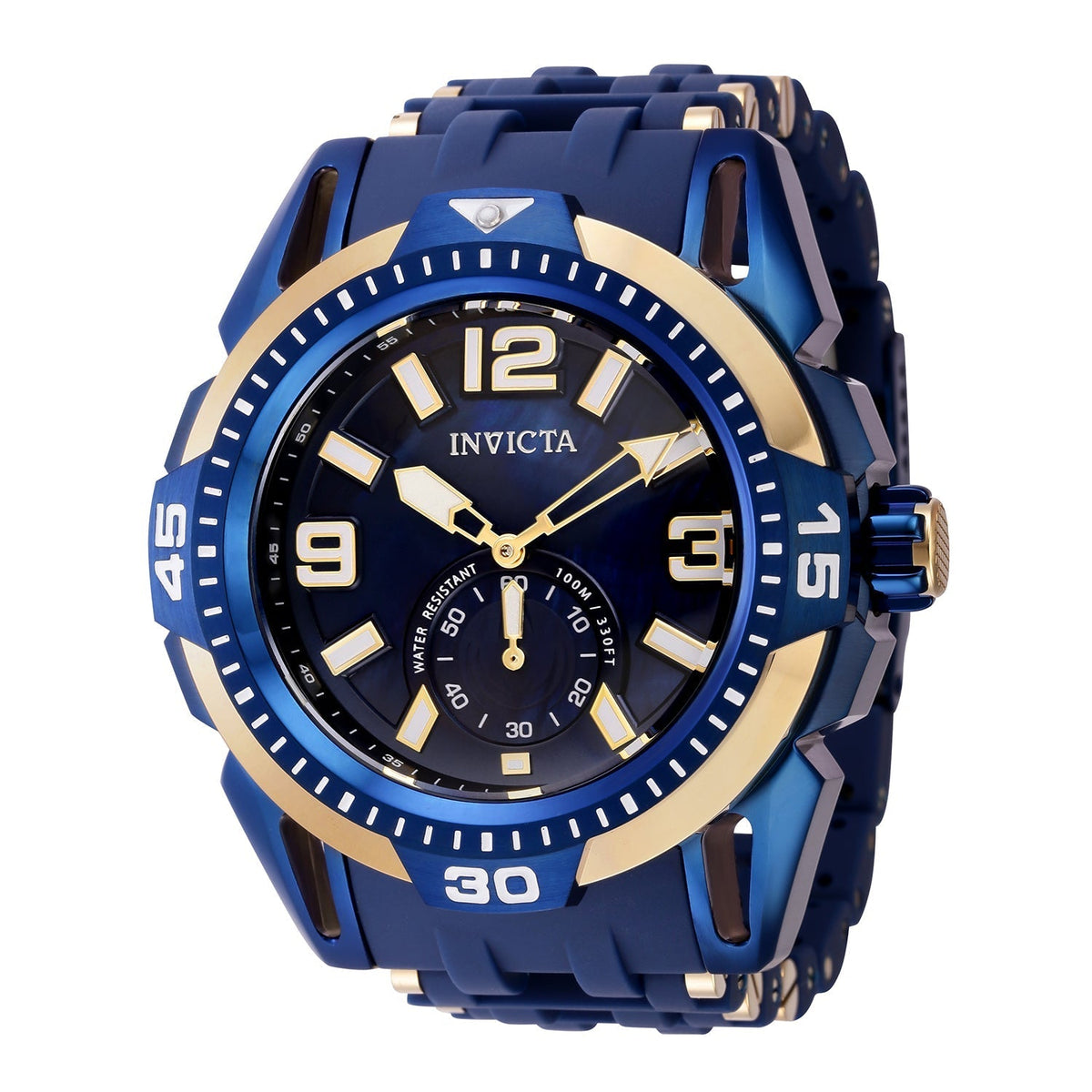Invicta Men's 52mm Blue Mother-of-Pearl Dial Quartz Watch