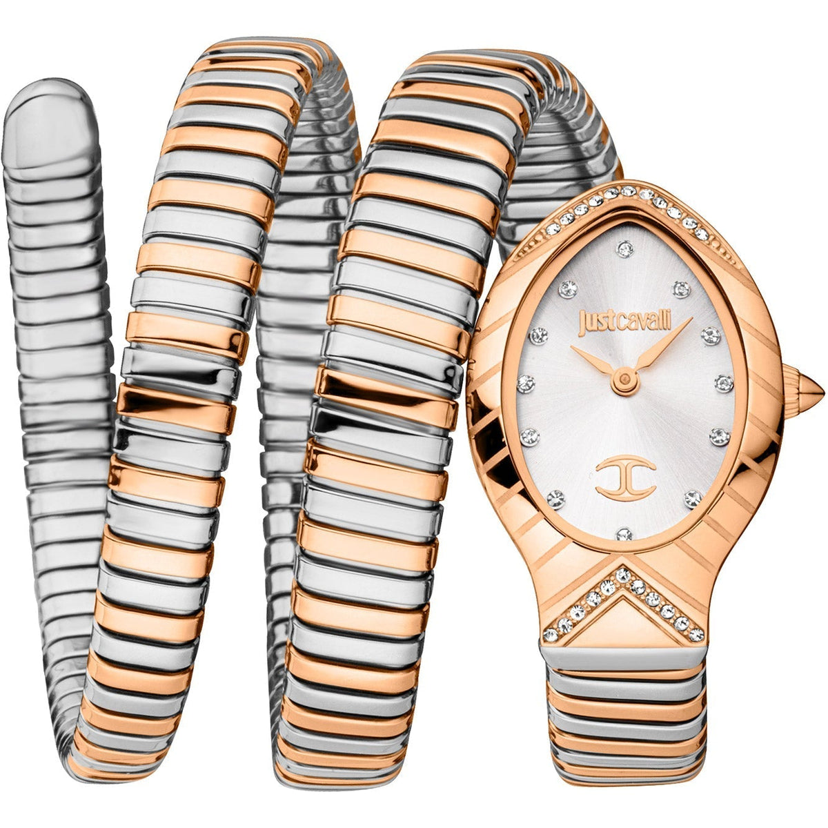 Just Cavalli Women's JC1L248M0075 Signature Snake Classico Lungo 23mm Watch