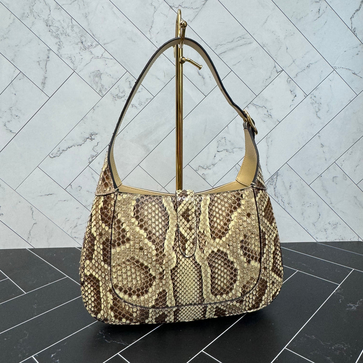 LIKE NEW Gucci Python Small Jackie Bag