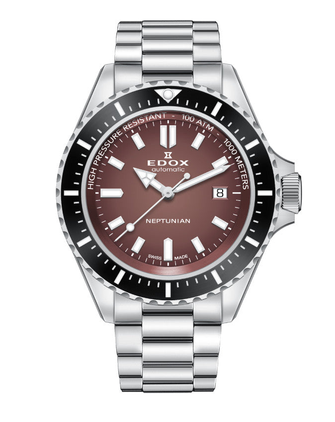 Edox Men 80120-3NM-BRD Neptunian 44mm Automatic Watch