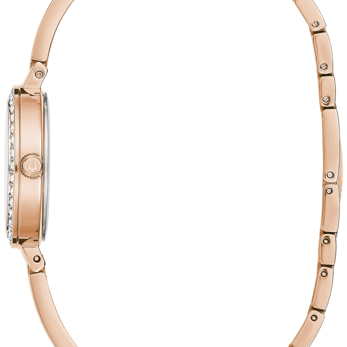 Bulova Women's Classic 26mm Quartz Watch Crystal Bezel 98L298