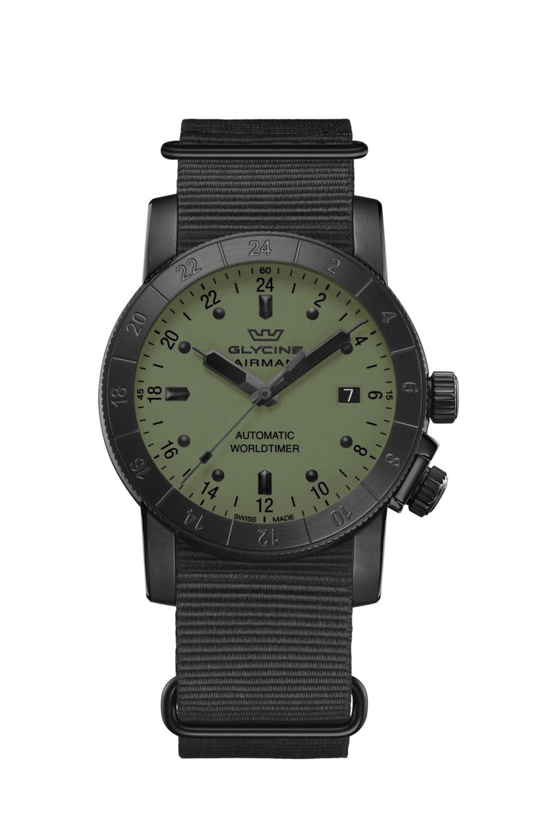 Glycine Men's Airman Purist 42mm Automatic GMT Watch GL0492