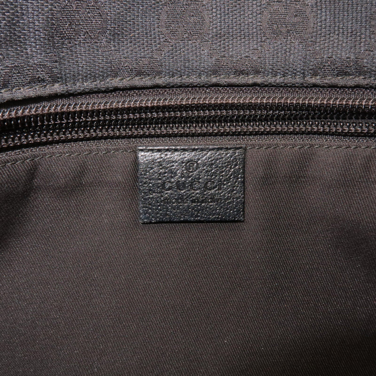 GUCCI Sherry GG Canvas Leather Shoulder Bag Black 189749