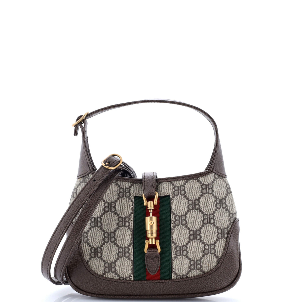 Balenciaga x Gucci The Hacker Project Jackie 1961 Hobo BB Coated Canvas Mini