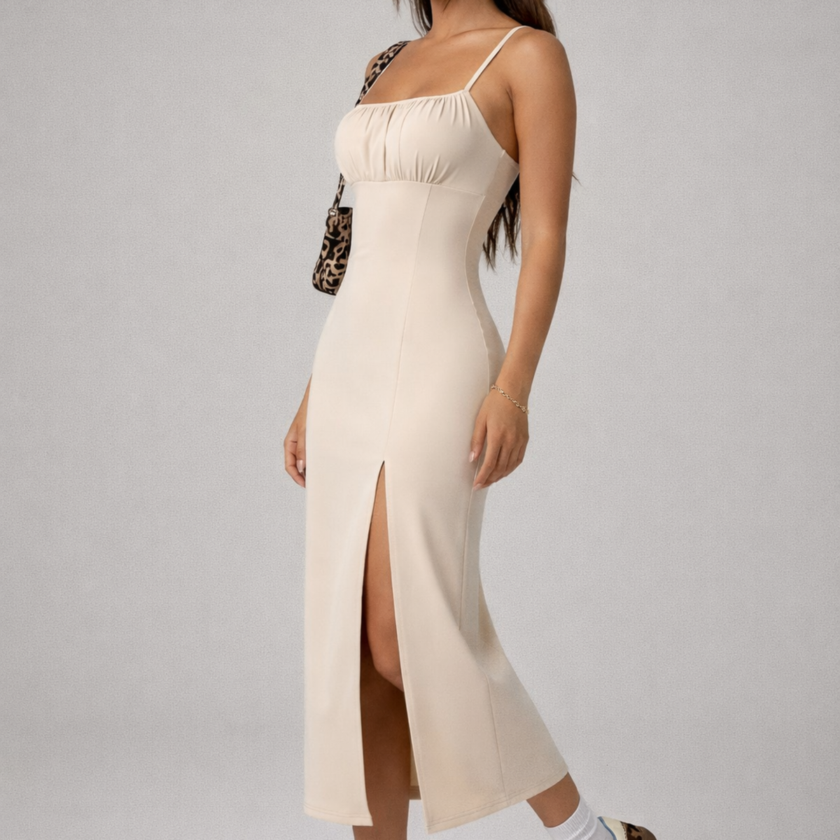 Lila | Midi Dress with Side Split
