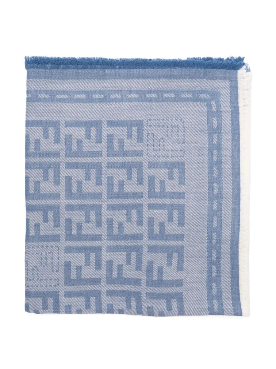 Fendi Women Ultra-Lightweight Wool Ff Shawl