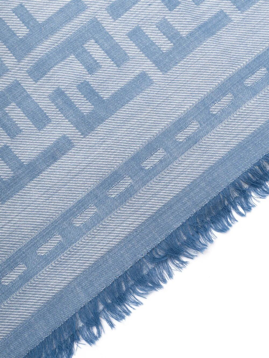Fendi Women Ultra-Lightweight Wool Ff Shawl
