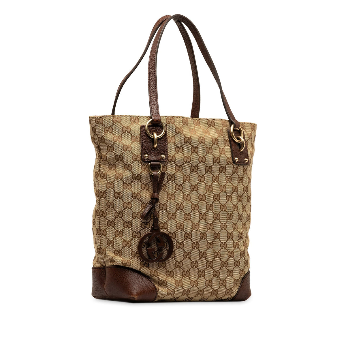 GUCCI GG Canvas Charm Tote Tote Bag